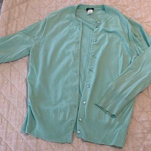 J. Crew Classic Cardigan in Springy Mint Color